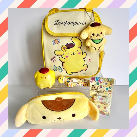 Sanrio Handbags - 💛(POM300) Pompompurin Adorable 7-Piece Lunch Cooler Bundle!